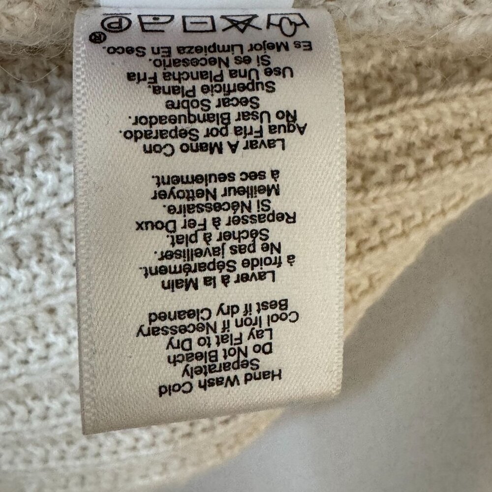 Nation LTD Jude Cream Baby Alpaca Blend Bell Cuff Sleeve Oversized Sweater Small - Picture 11 of 12